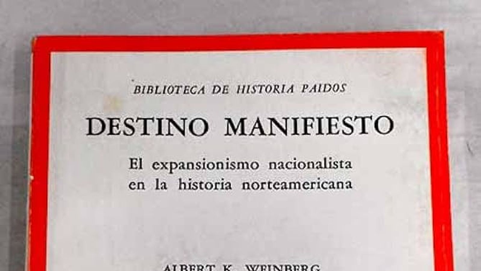 Libro Destino Manifiesto