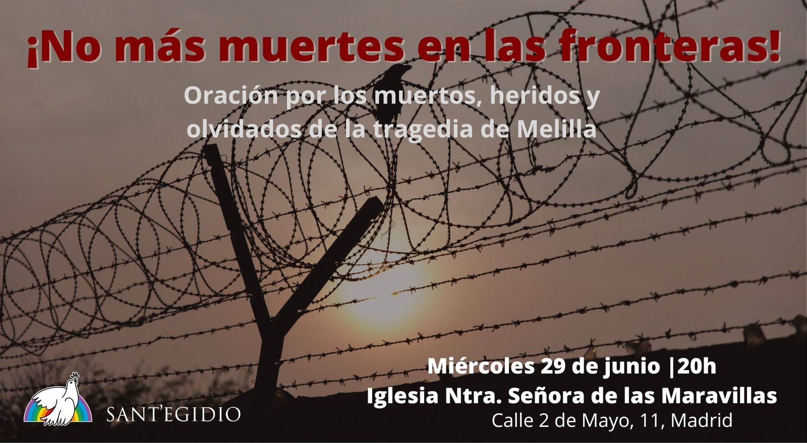 Oración por los muertos, heridos y olvidados de la tragedia de Melilla