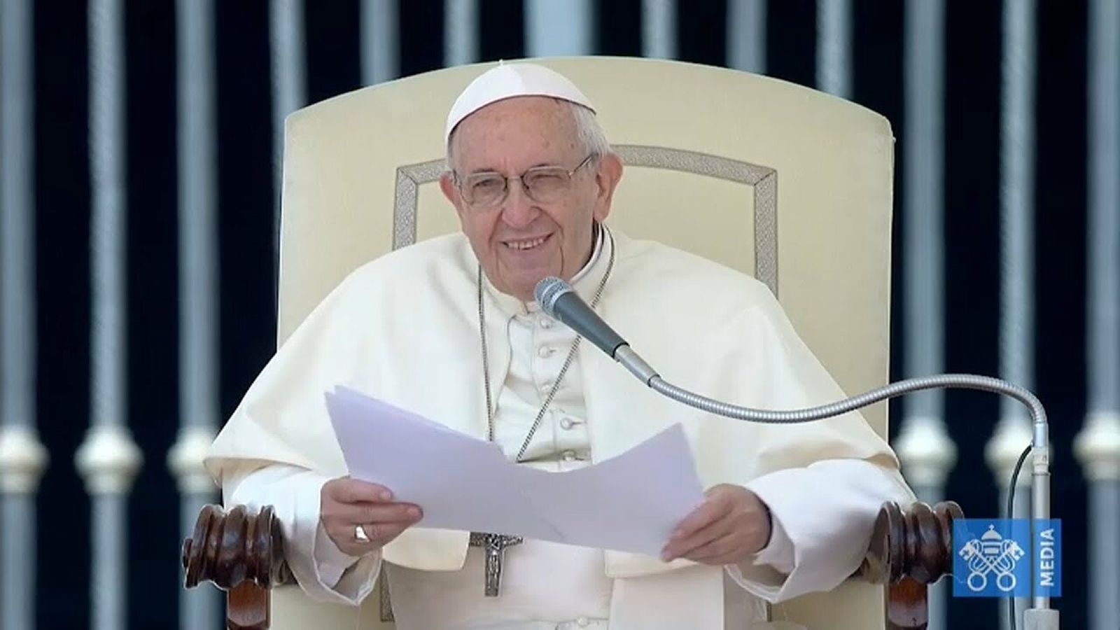 Papa, en la audiencia