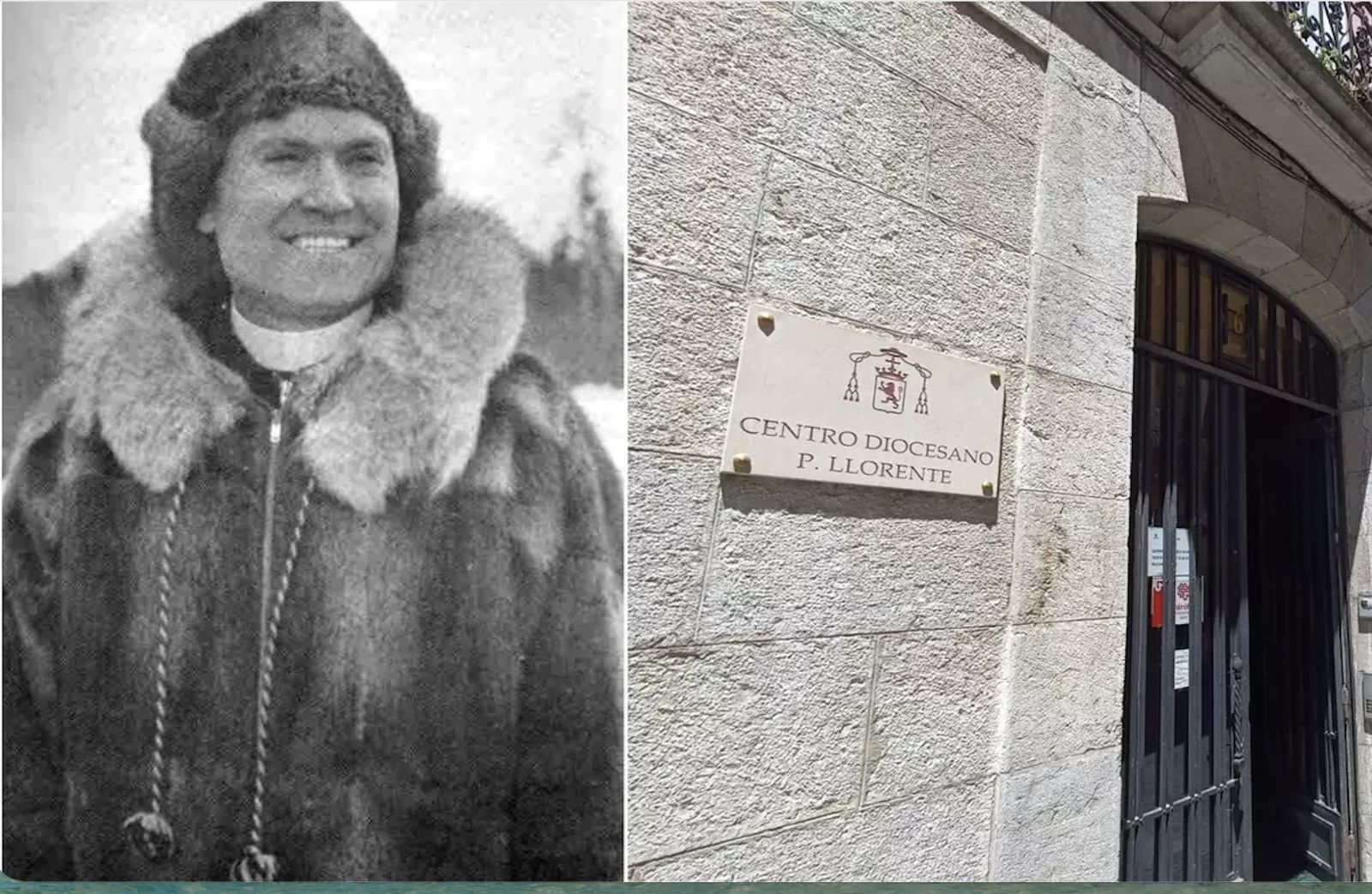 El P. Llorente y el edificio del Obispado de León bautizado con su nombre