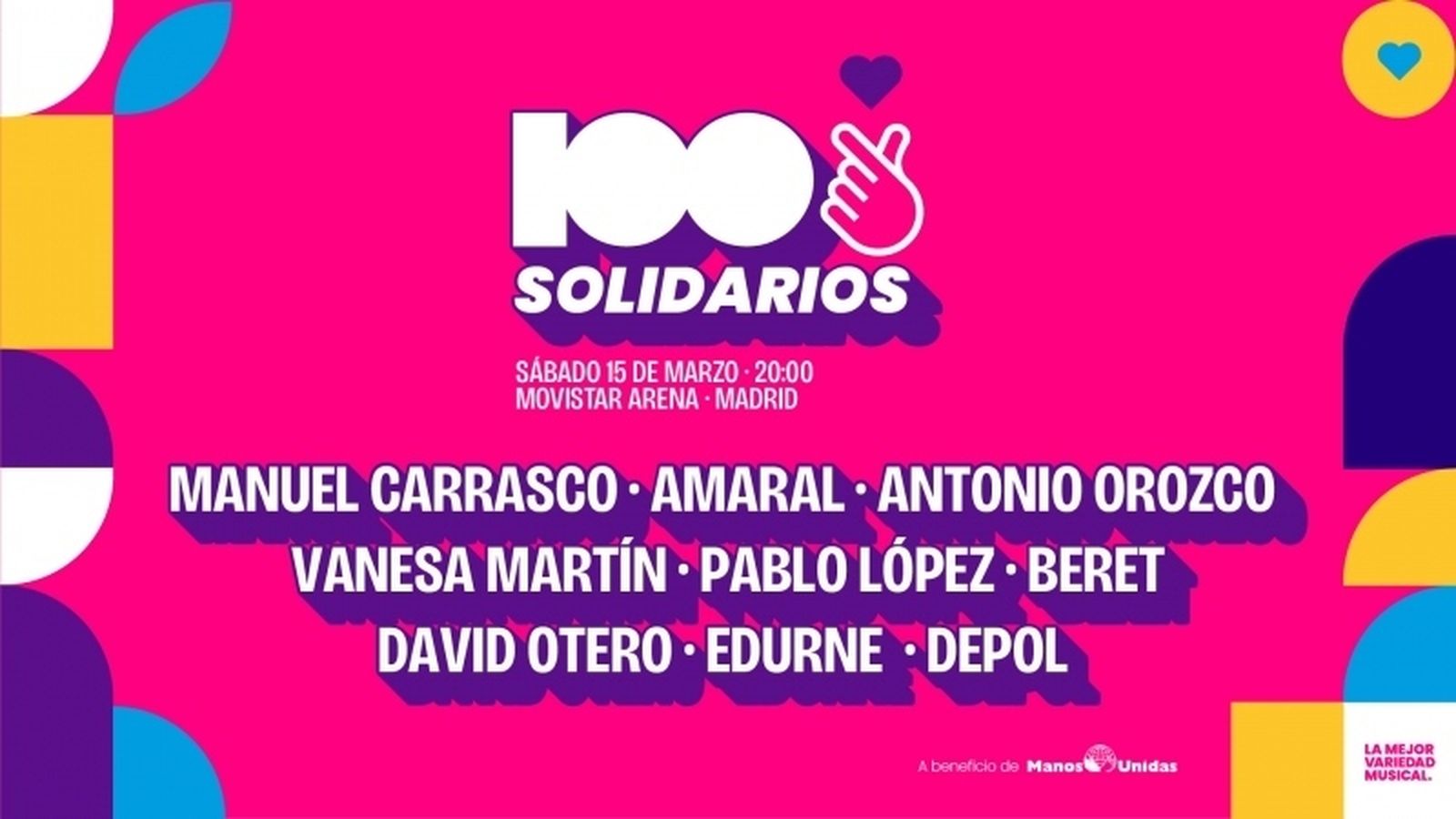 Cartel 'CADENA 100: SOLIDARIOS’'