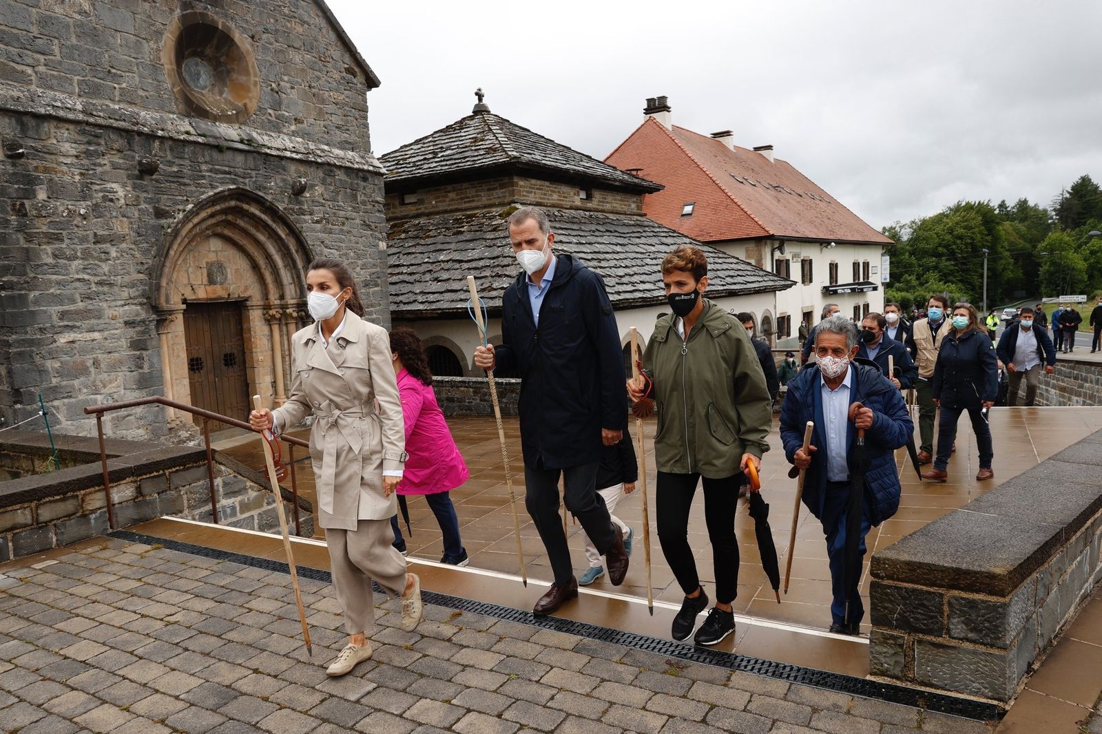 Lo Reyes de España en Roncesvalles