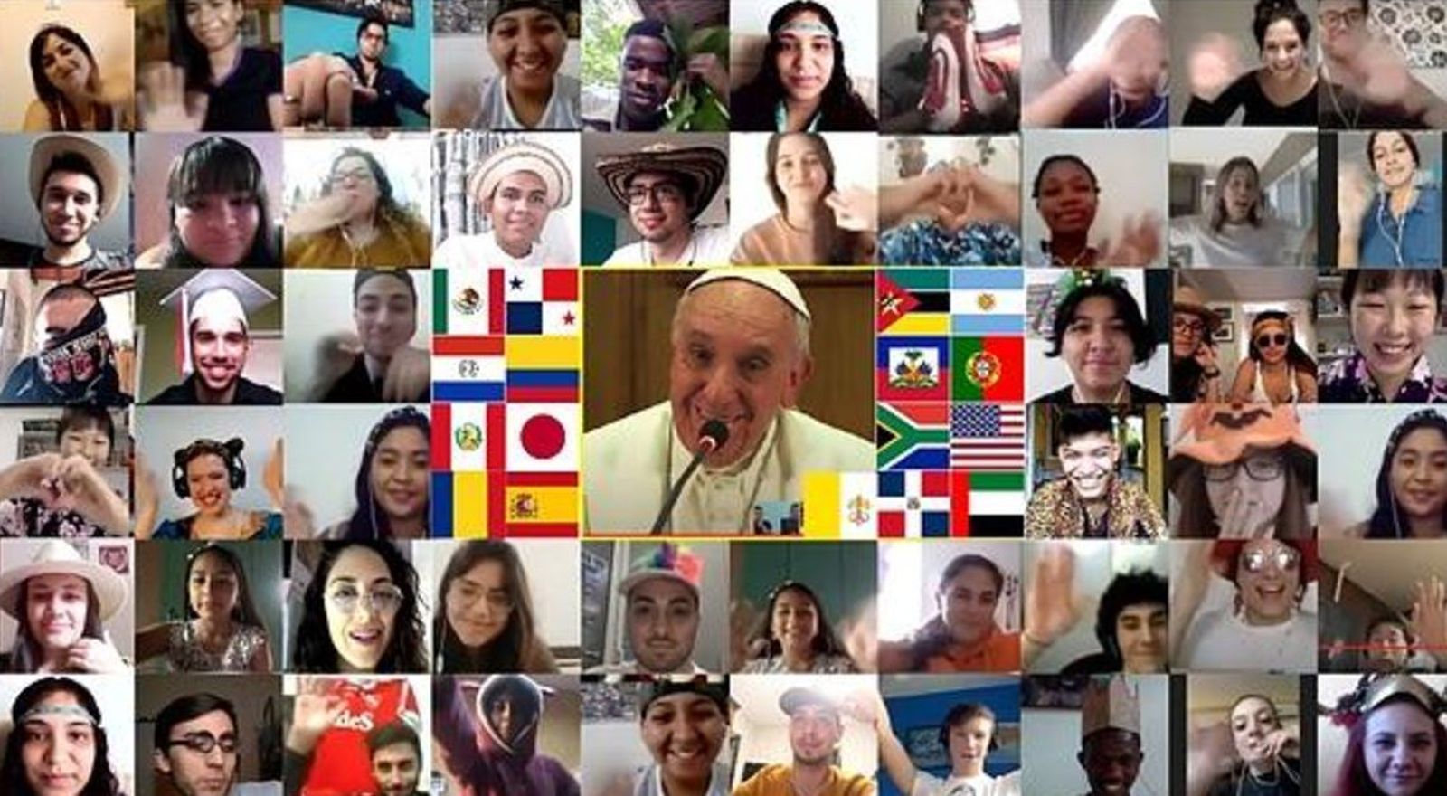 Reunión virtual del Papa Francisco con jóvenes comprometidos