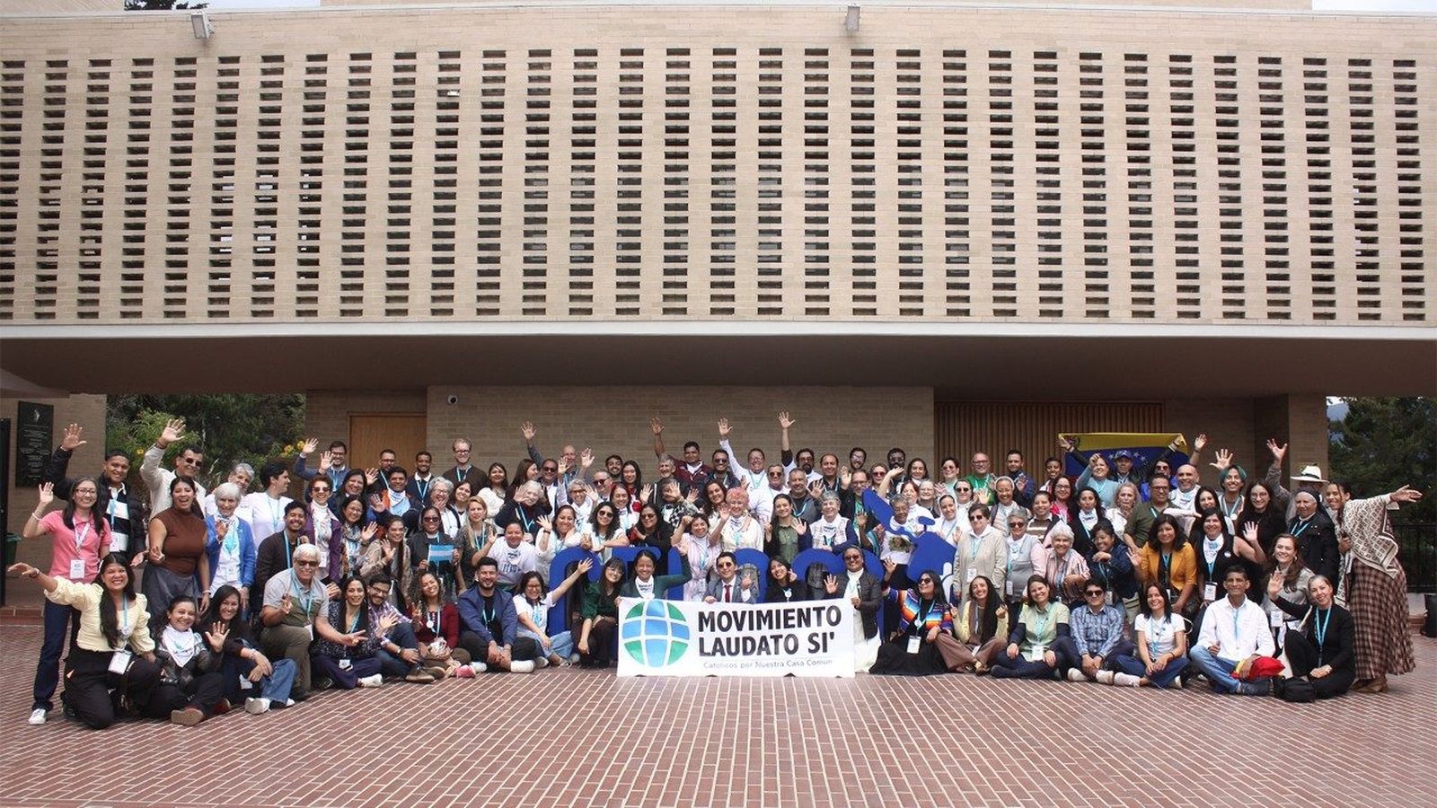 Animadores y voluntarios presentes en el Primer Encuentro Hispanoamericano del Movimiento Laudato si’.