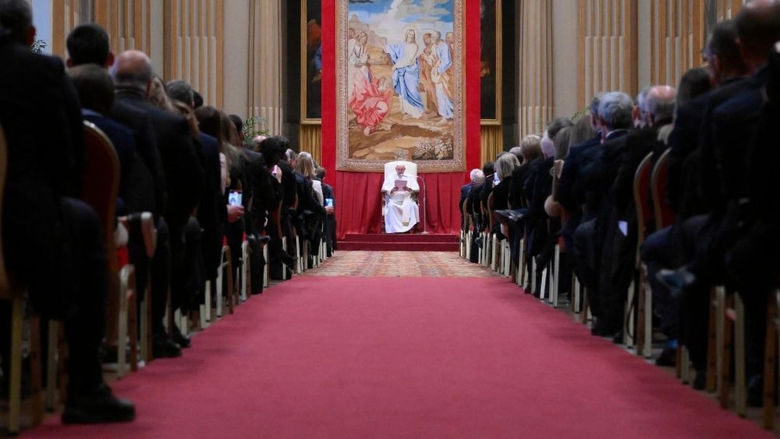 El Papa, durante la inauguración del AñoJudicial del Tribunal del Estado Vaticano