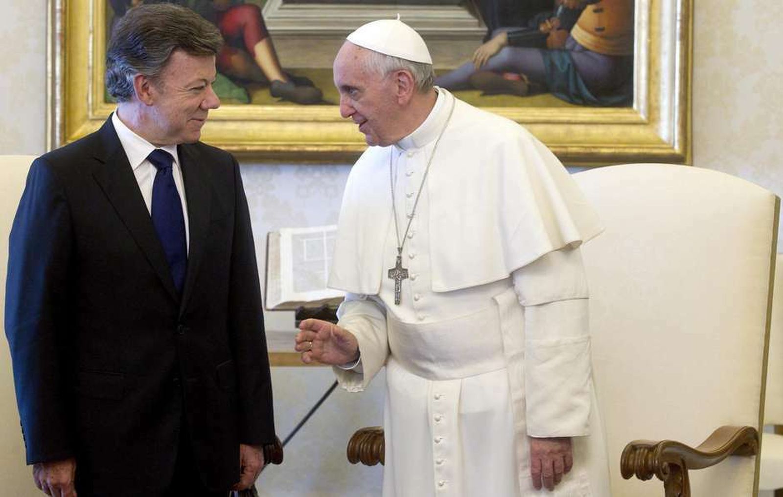 Francisco, con Juan Manuel Santos