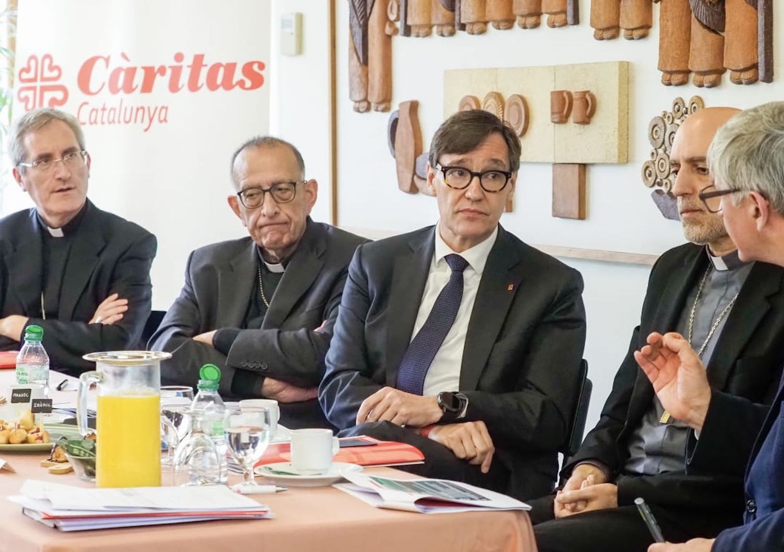 Un momento de la visita institucional