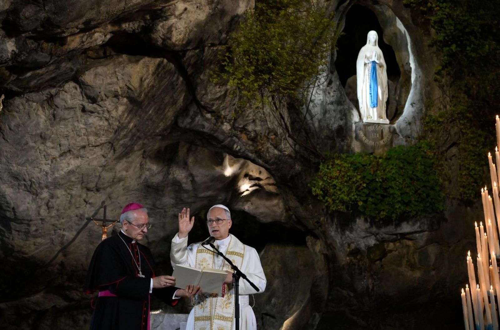 León XIV, este sábado en Lourdes.