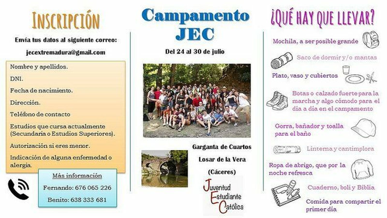 Campamento de la JEC en Losar de la Vera