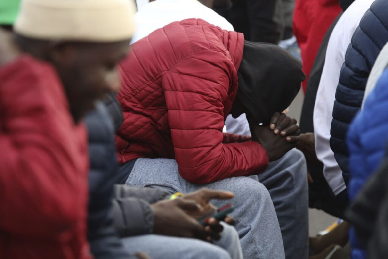 Migrantes en el centro de acogida de Las Raíces, Tenerife