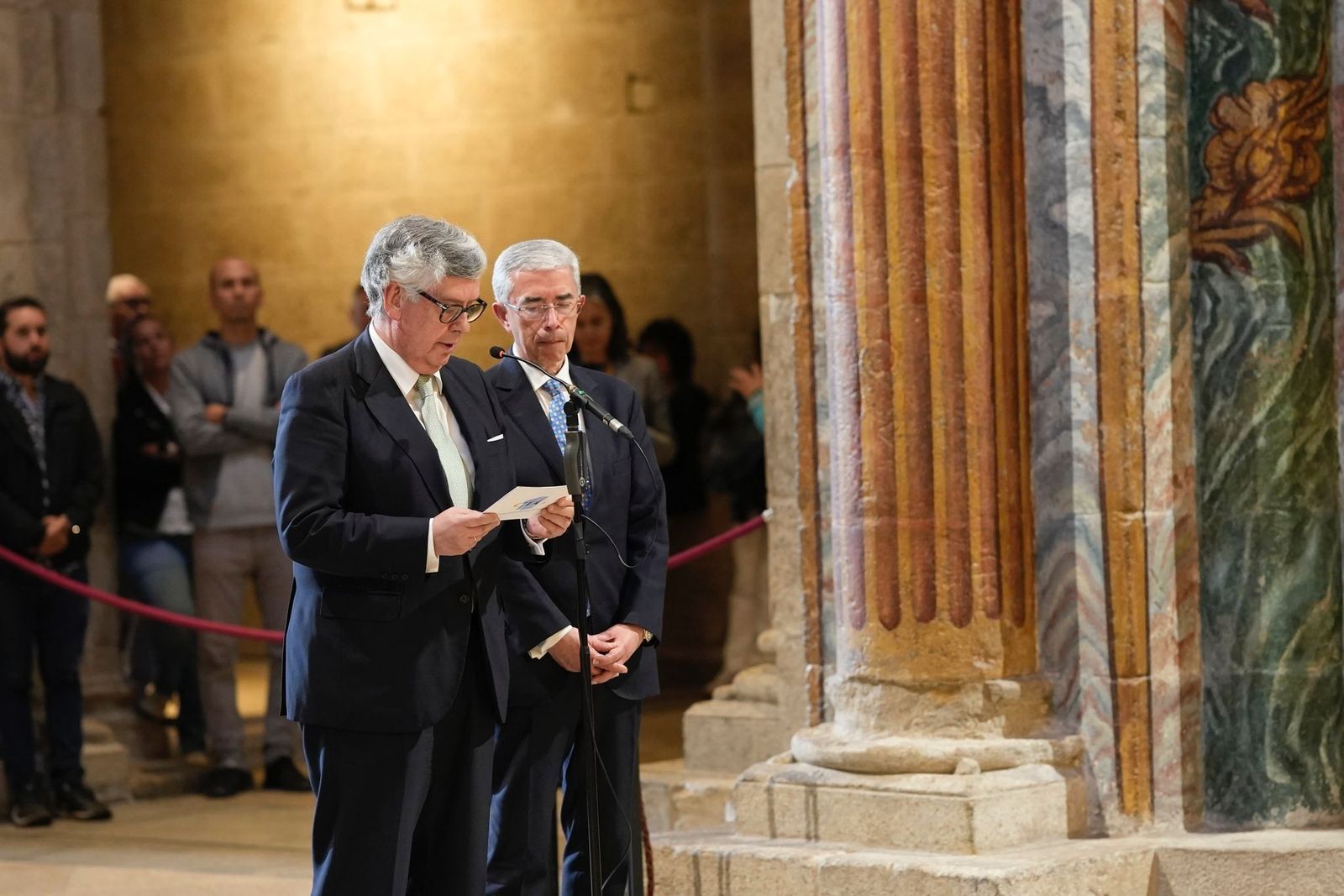 Juan Vietes, durante la invocación de los empresarios al Apóstol Santiago