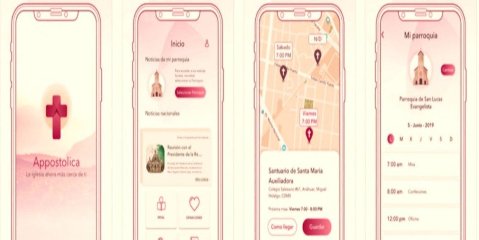 Funciones de la APP Appostolica