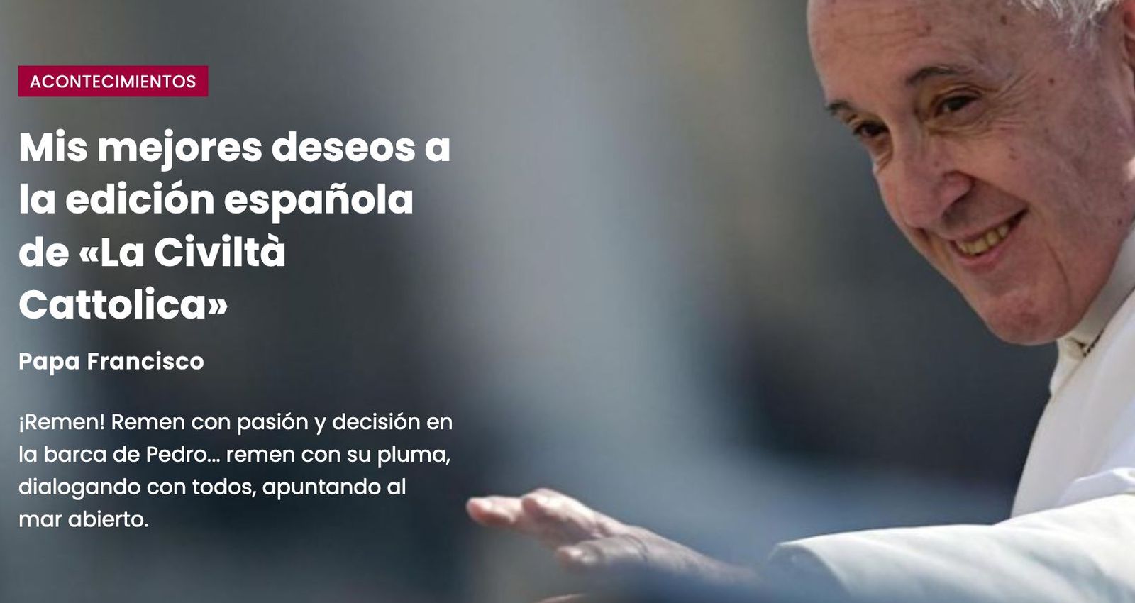 La 'Civiltá cattolica' habla español