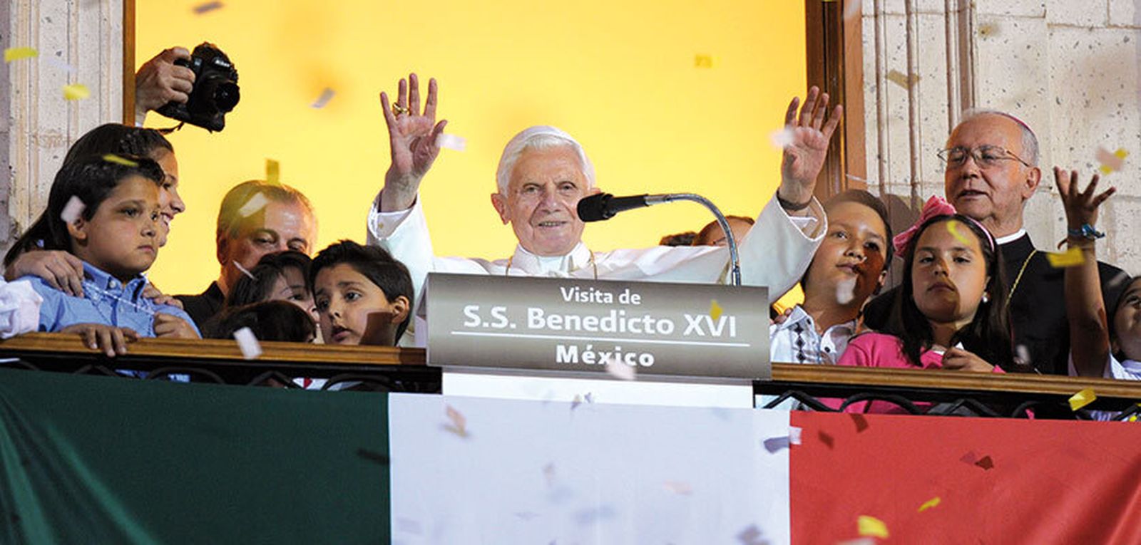 Benedicto XVI, durante su visita a México
