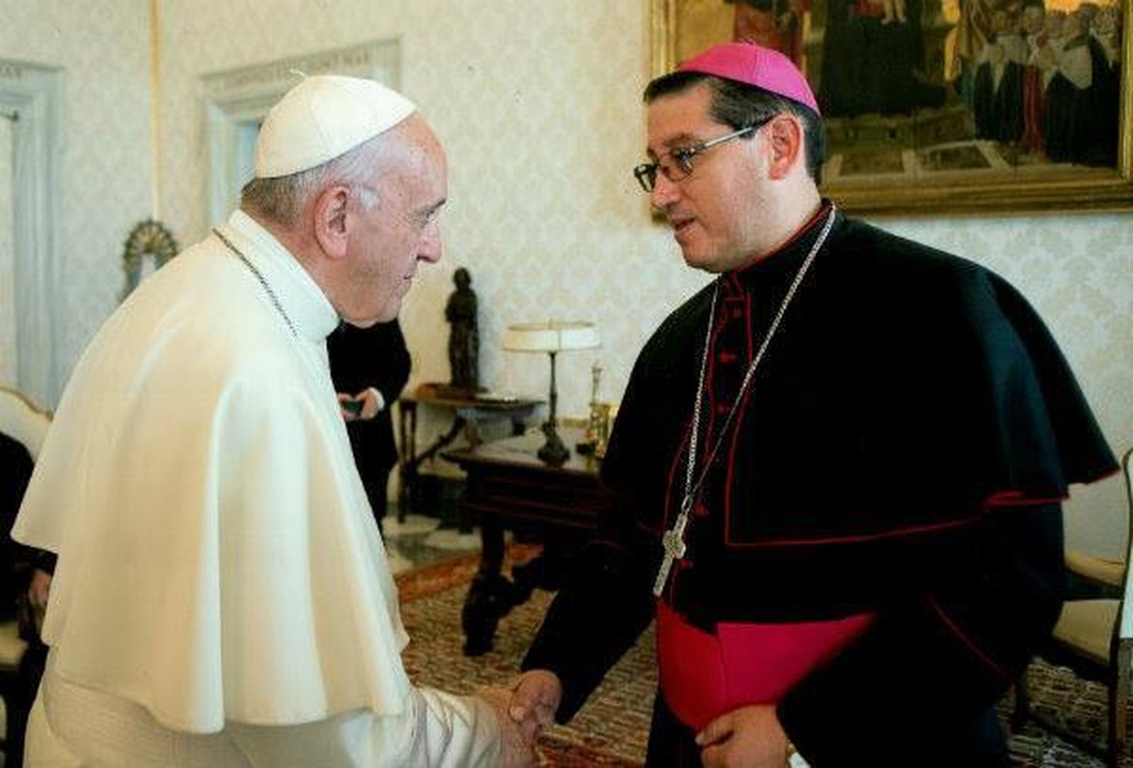 Skiper Yánez Calvachi, nuevo obispo de Babahoyo, con el Papa