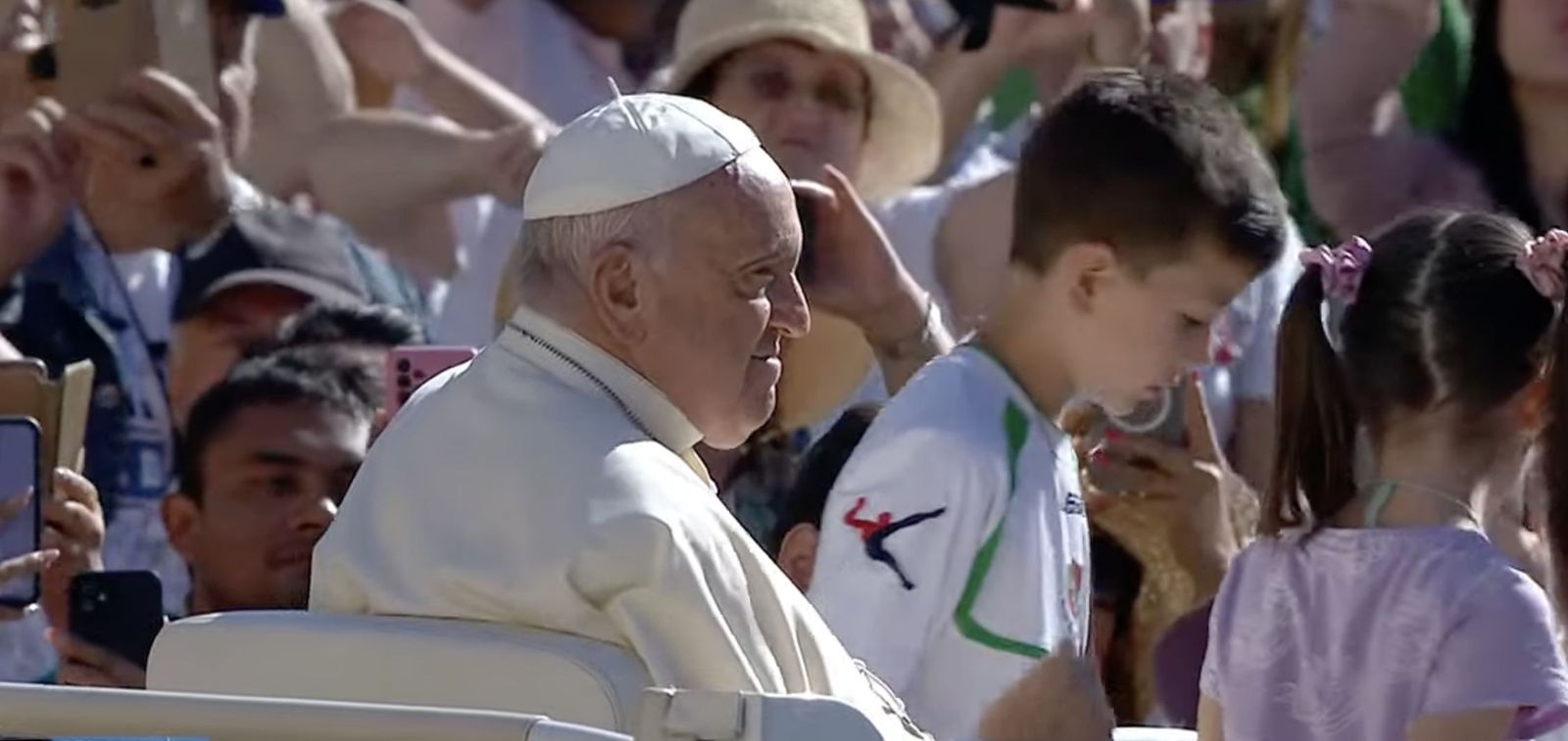 Papa, en la audiencia