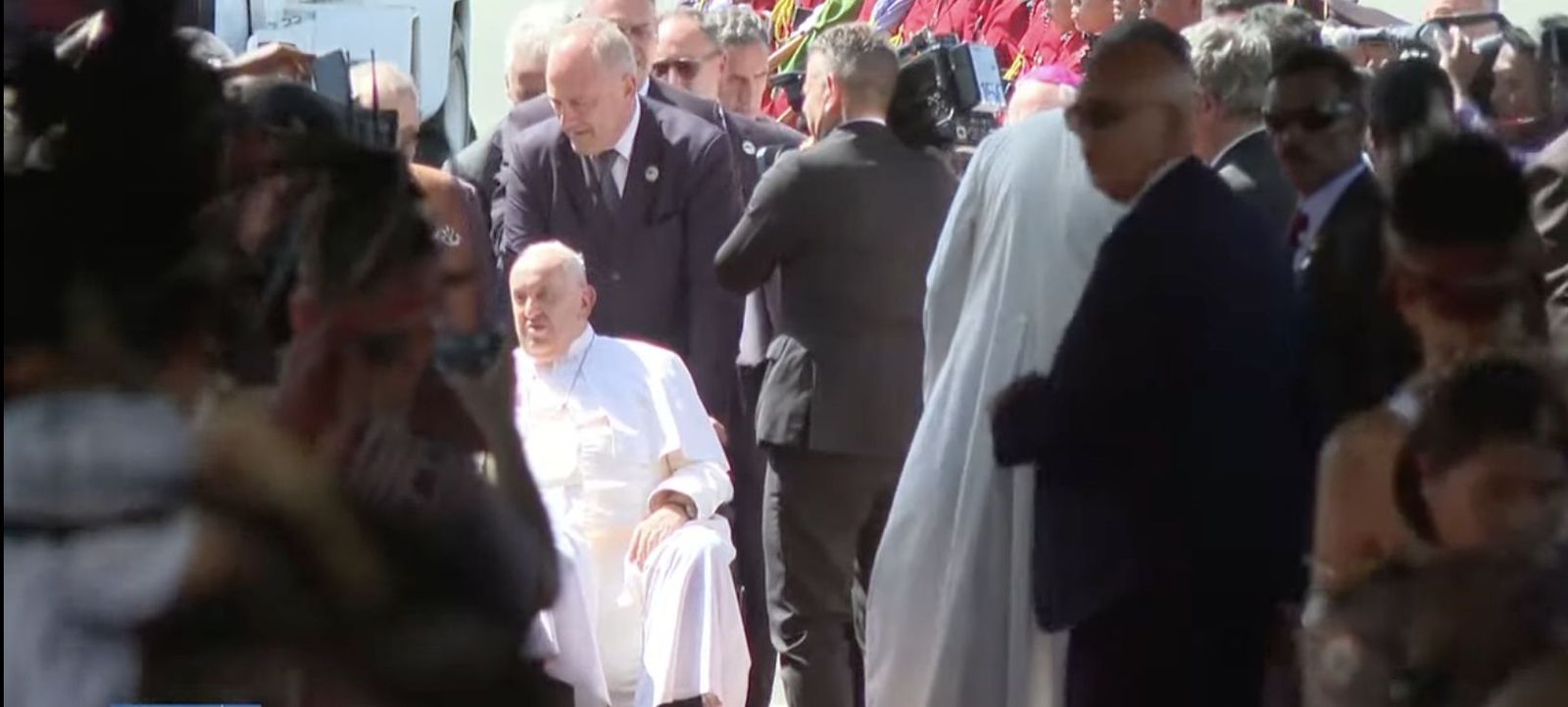 Llegada del Papa a Timor Oriental