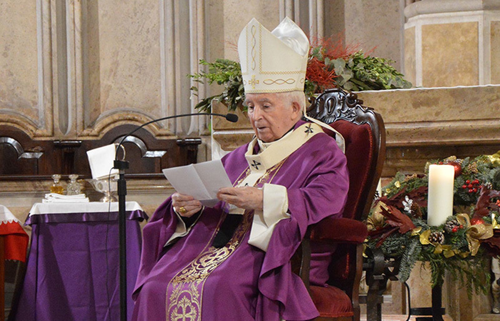 Cañizares, durante la misa