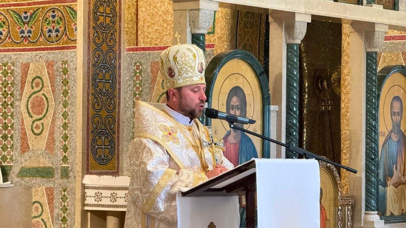 Toma de posesión del cardenal Bychok. Basílica de Santa Sofía en Roma