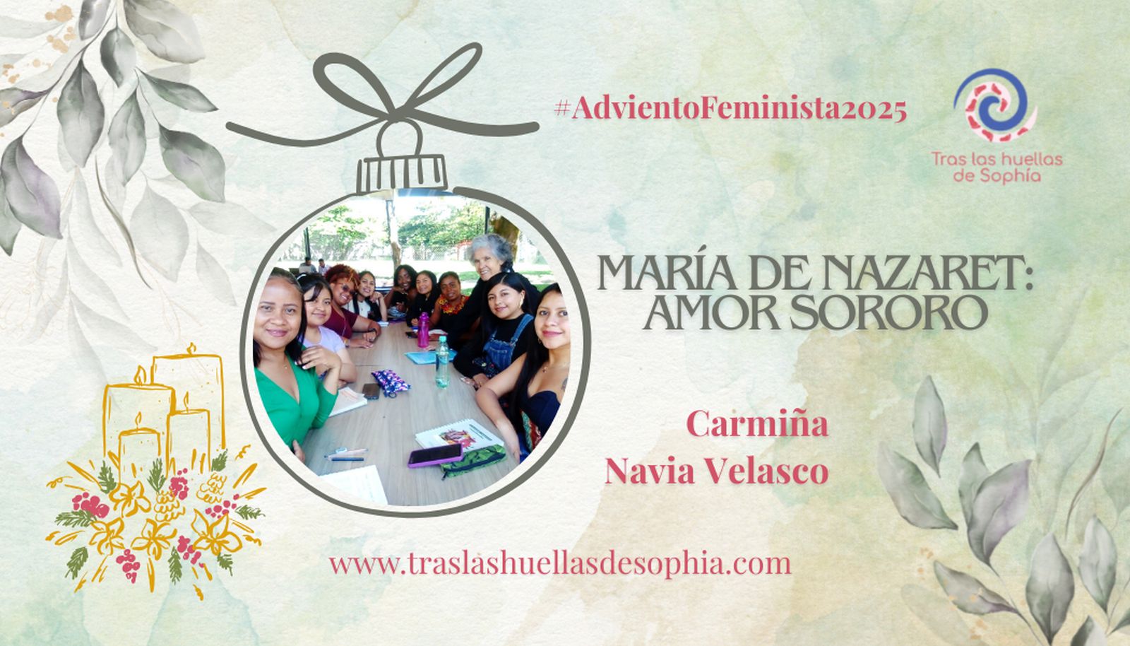 María Esperanza Córdoba Sosa con sus alumnas