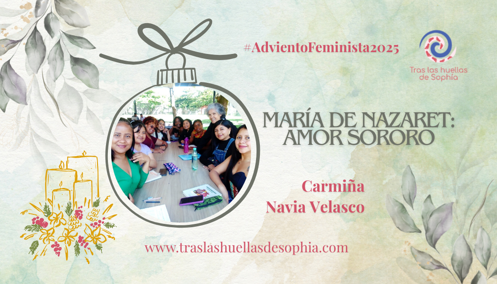 María Esperanza Córdoba Sosa con sus alumnas