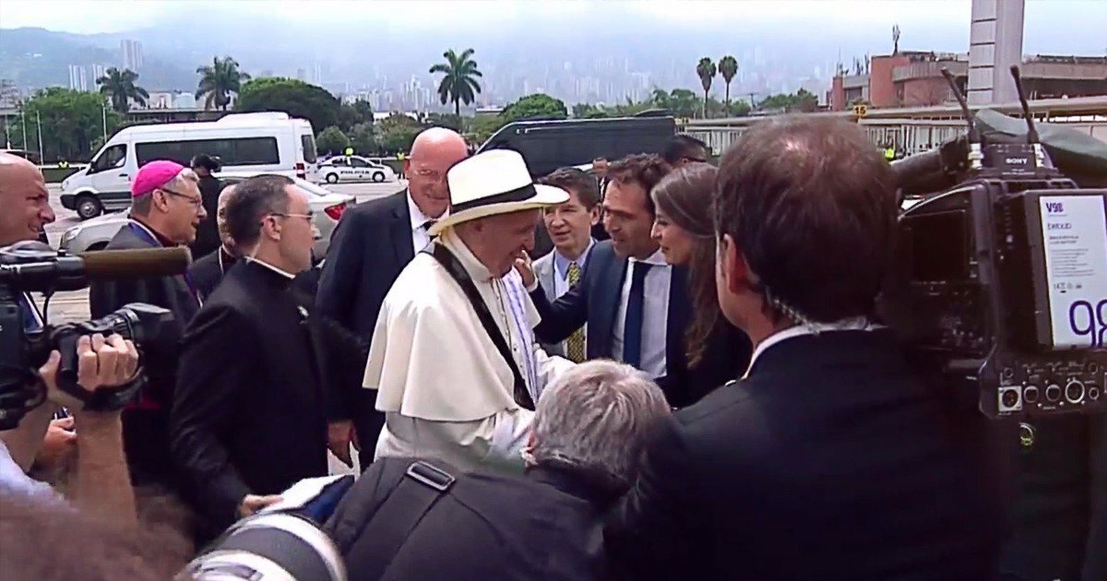 Francisco, a su llegada a Medellín