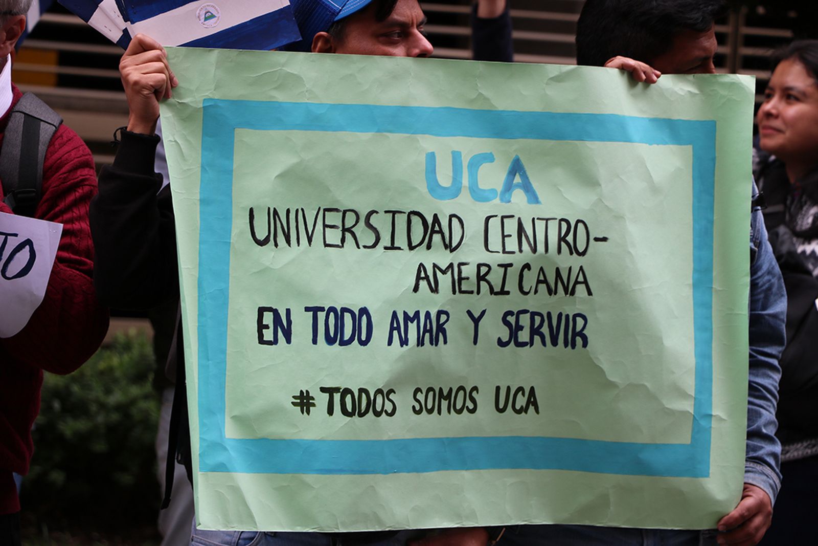 Protesta en Bogotá contra la actitud de Nicaragua con la Iglesia Católica