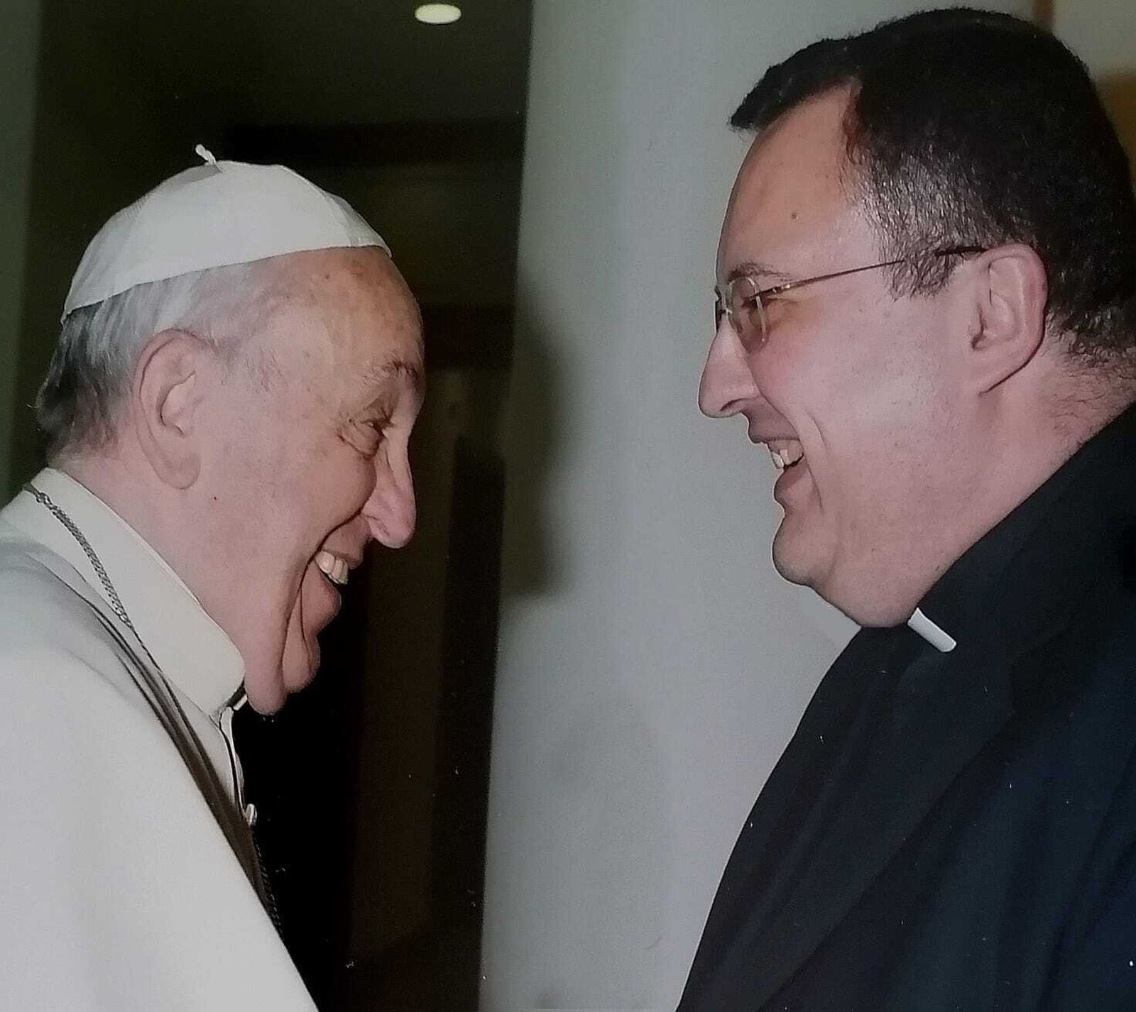 Alberto Royo, con el Papa Francisco