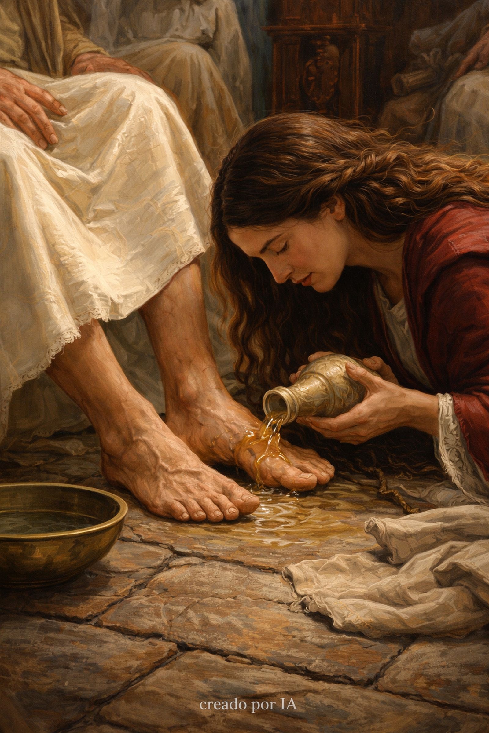 María Ungiendo los pies de Jesús