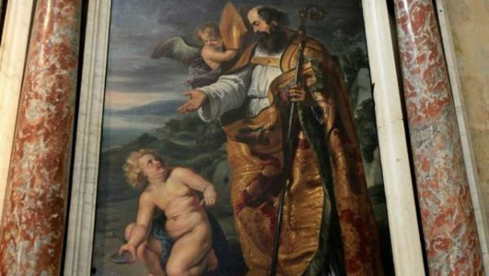 'San Agustín meditando sobre el misterio de la Santísima Trinidad'