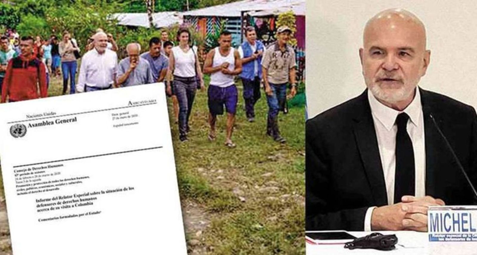 Relator ONU, Michel Forst visita el Padre Javier Giraldo