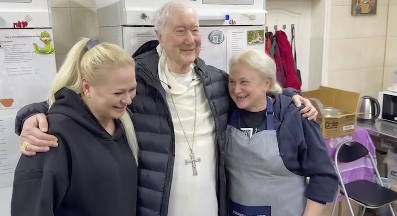 El cardenal Timothy Radcliffe en Ucrania