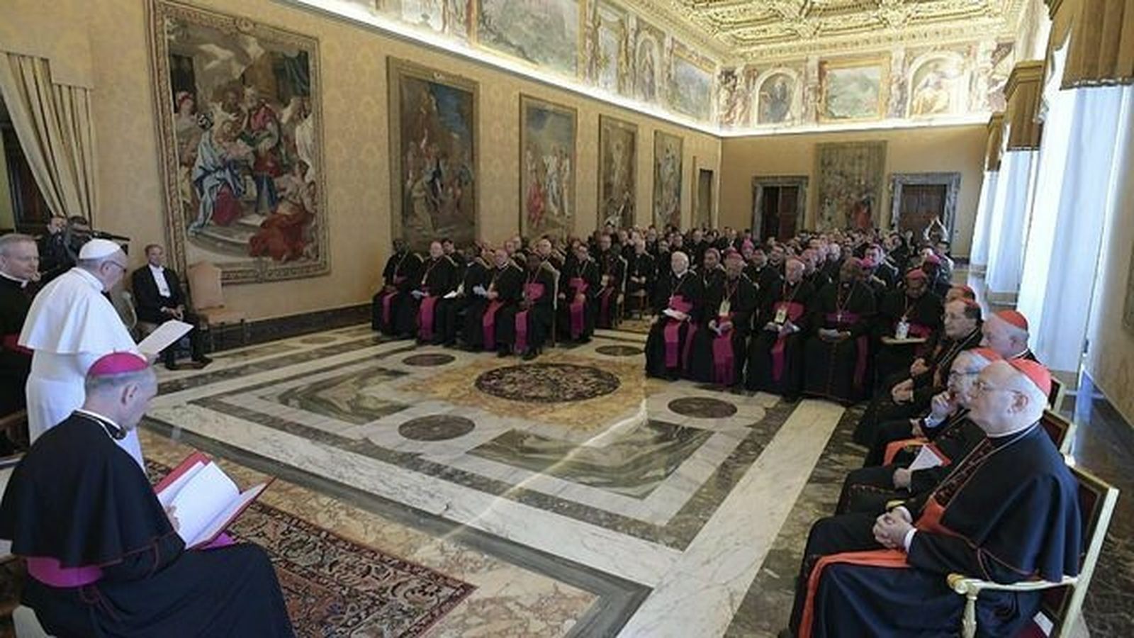 El Papa, hoy, en la audiencia con el Pontificio Comité para los Congresos Eucarísticos Internacionales