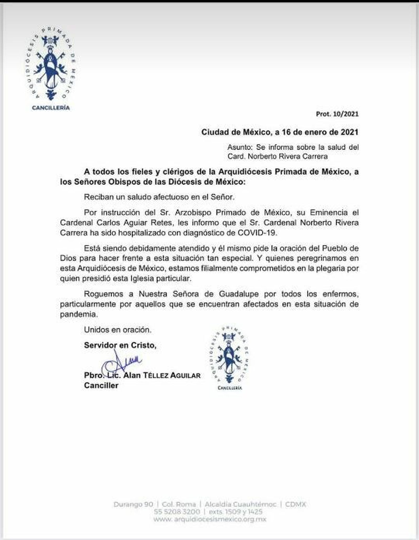 comunicado NRC covid