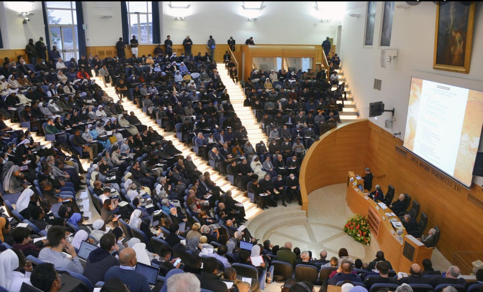 Sesión académica en la Urbaniana en una foto de archivo