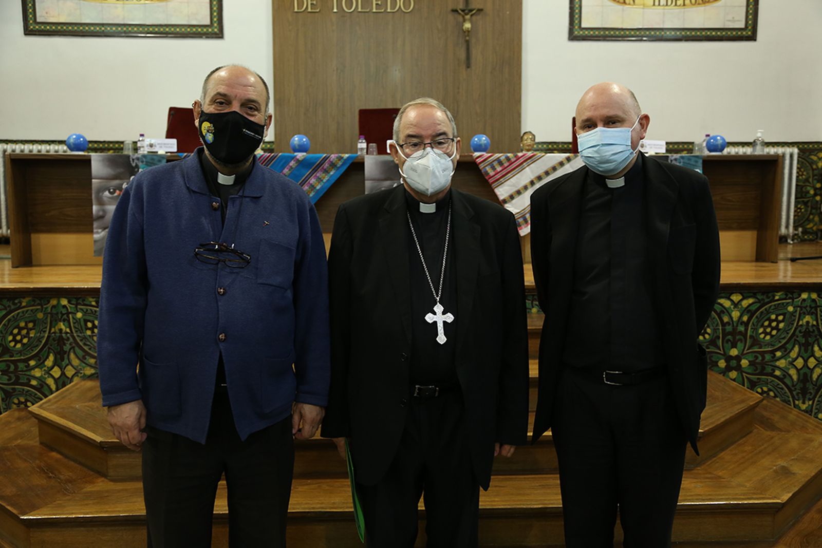 P. José María Calderón,  Mons. Francisco Cerro  y P. José Carlos Arellano