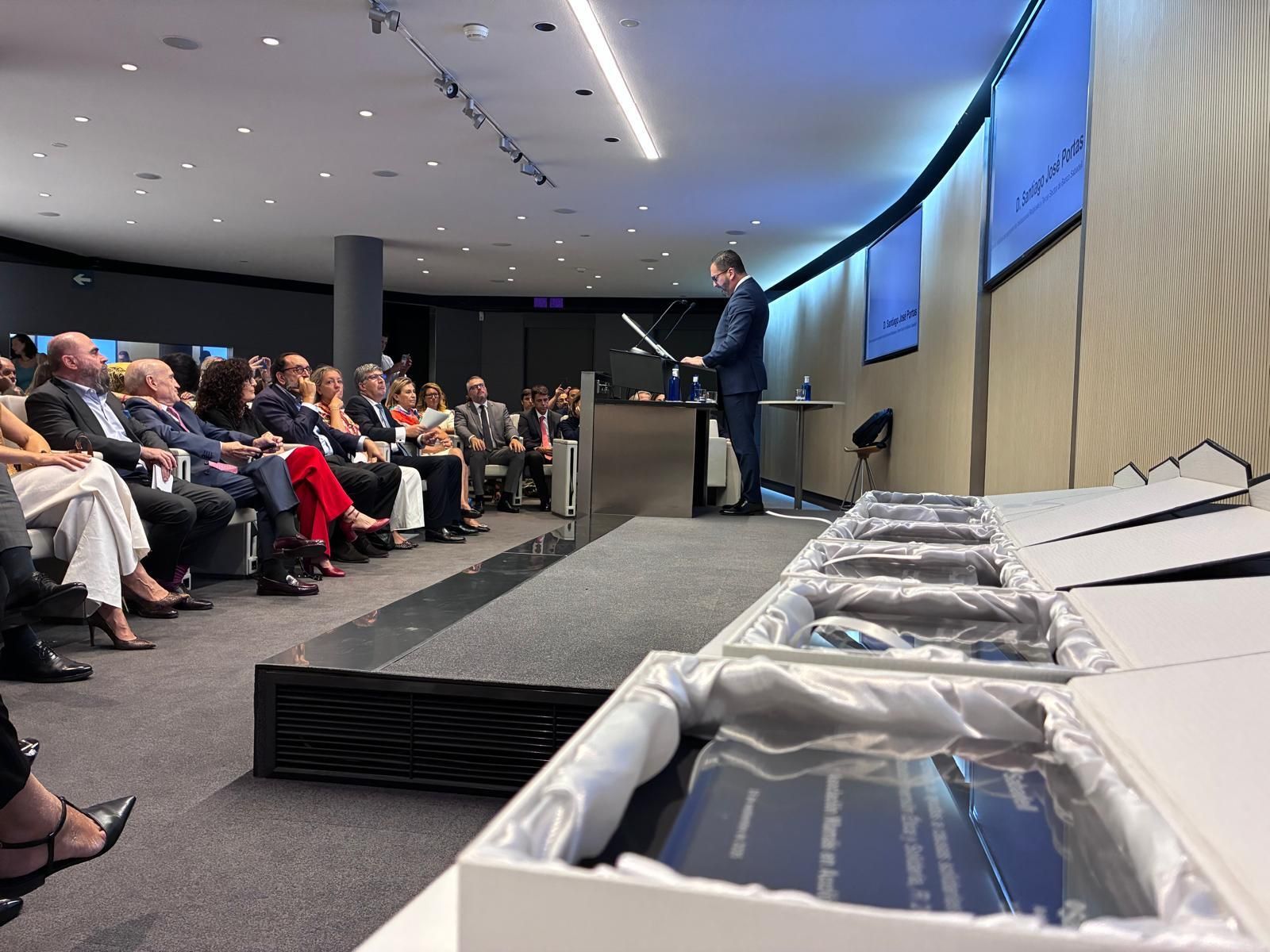 Santiago José Portas, durante la entrega de los premios solidarios del Sabadell