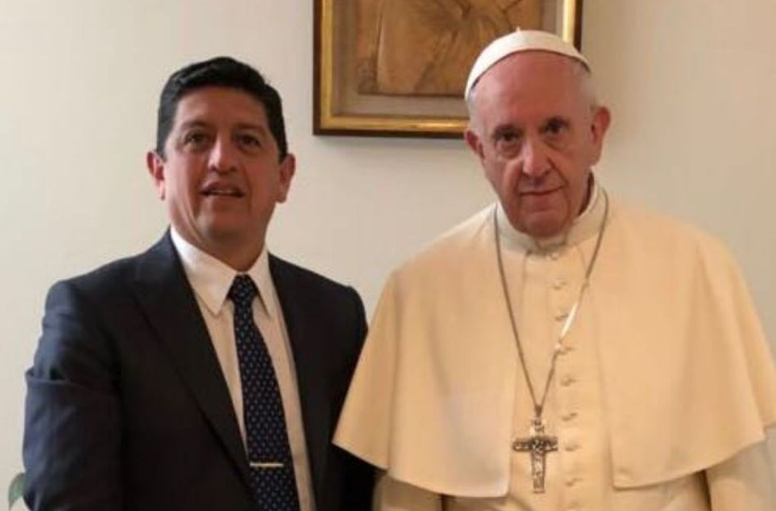 El Papa y Gustavo Moreno
