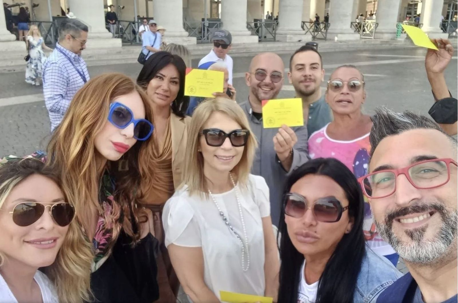 Algunas personas trans en la audiencia papal