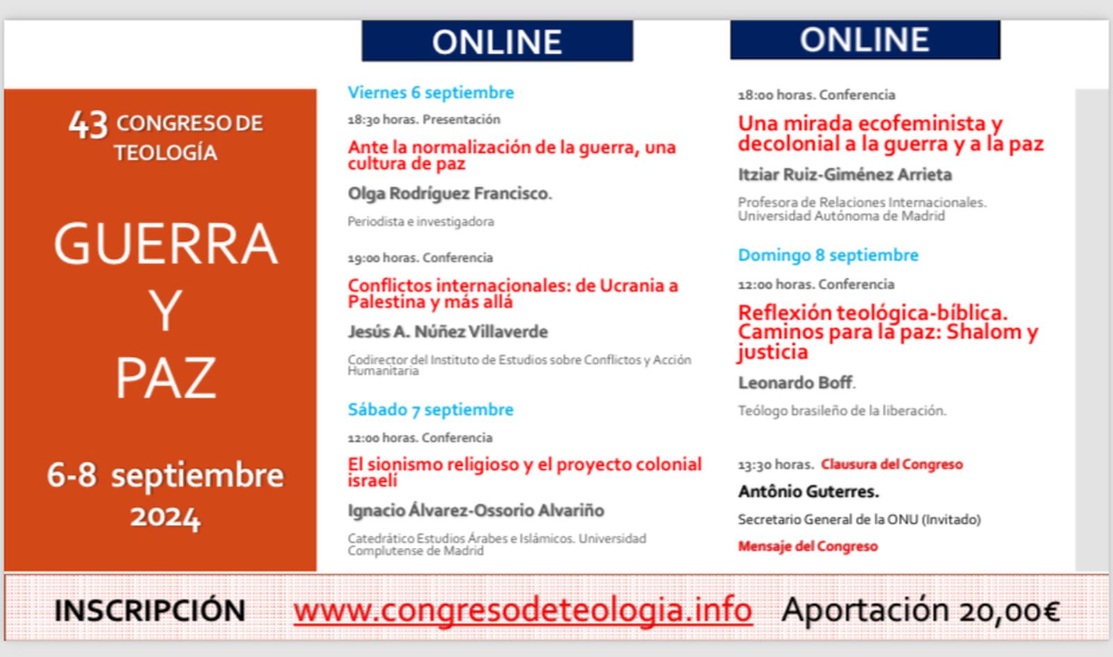 Programa del Congreso de Teologia