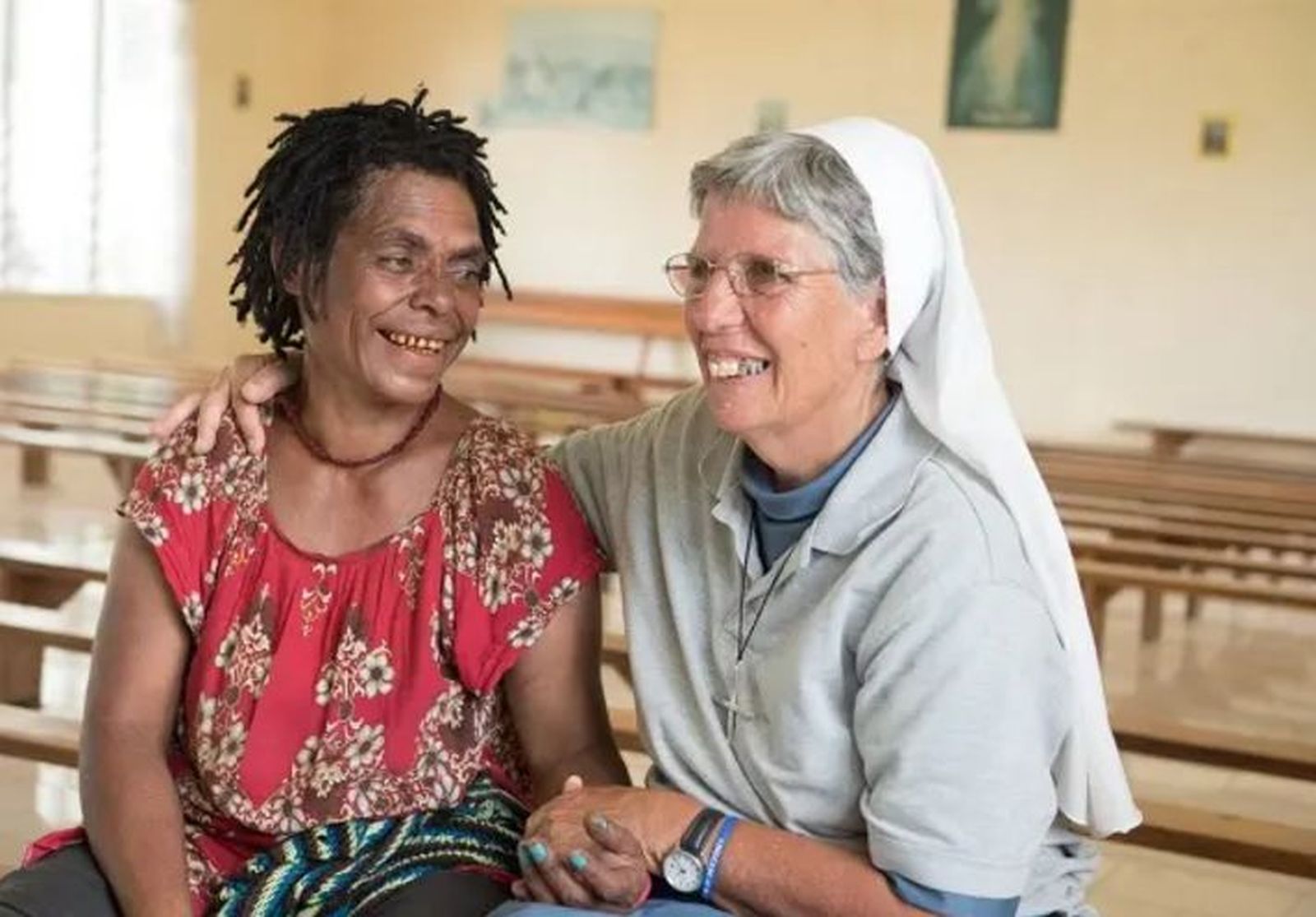 La hermana Jenal en su proyecto en Papúa Nueva Guinea