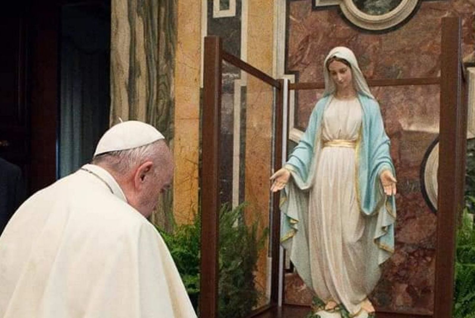 El Papa y la Virgen de la Medalla