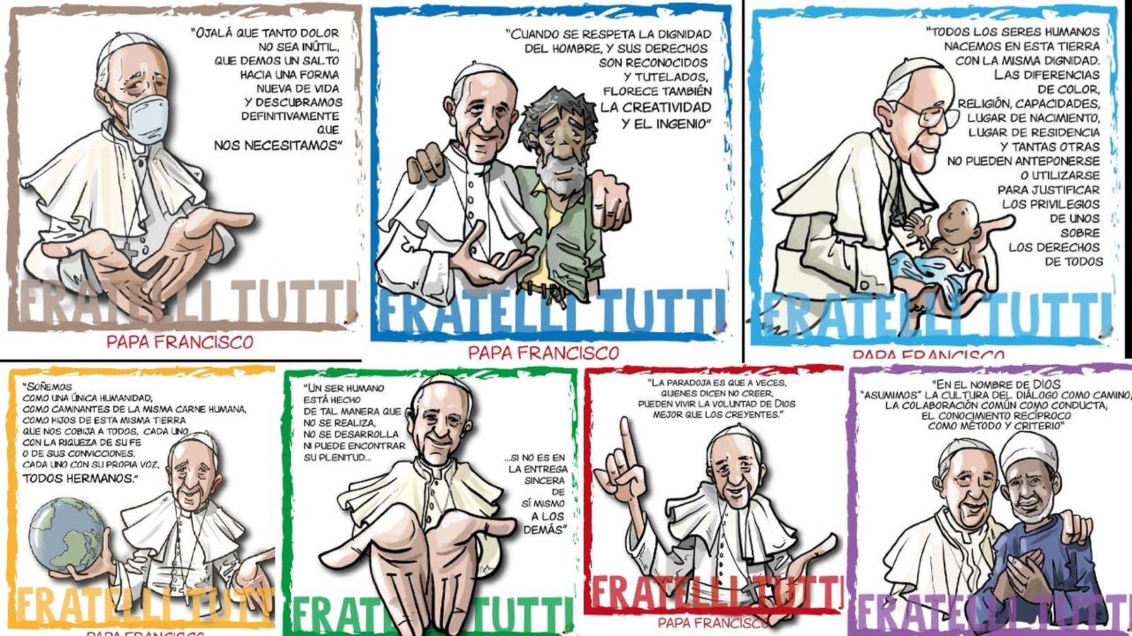 Una encíclica en viñetas: Agustín de la Torre 'retrata' las siete claves de 'Fratelli Tutti'