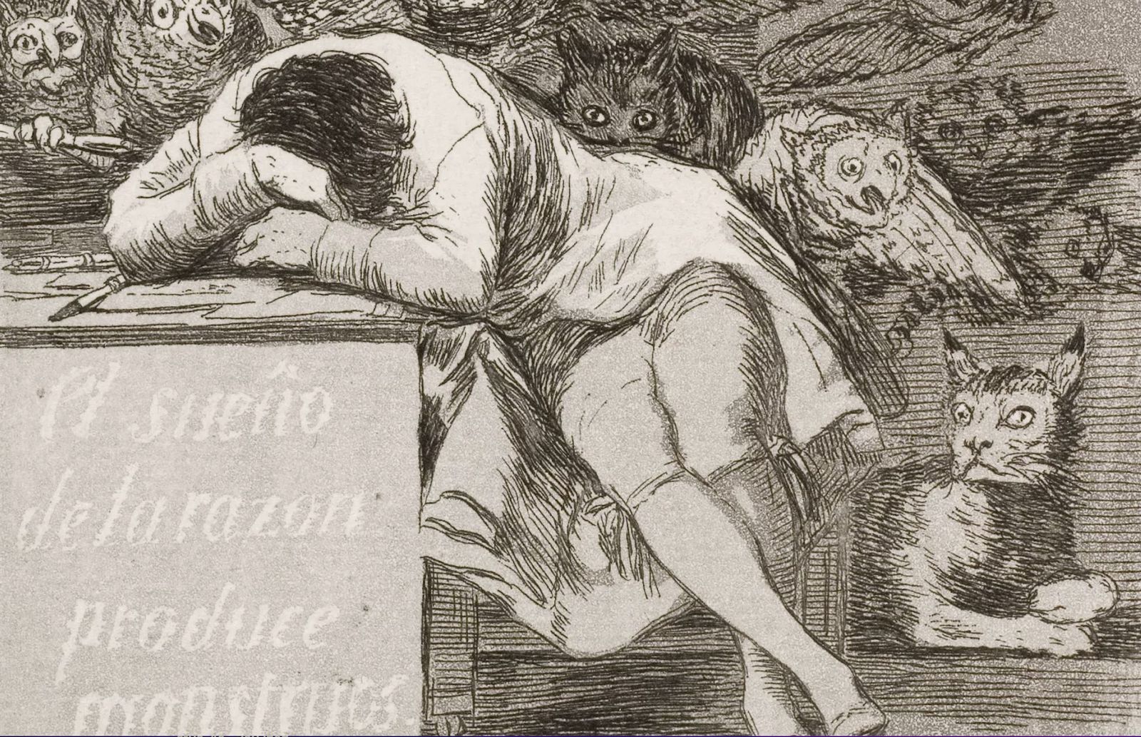 Fragmento del cuadro 'El sueño de la razón produce monstruos', de Goya