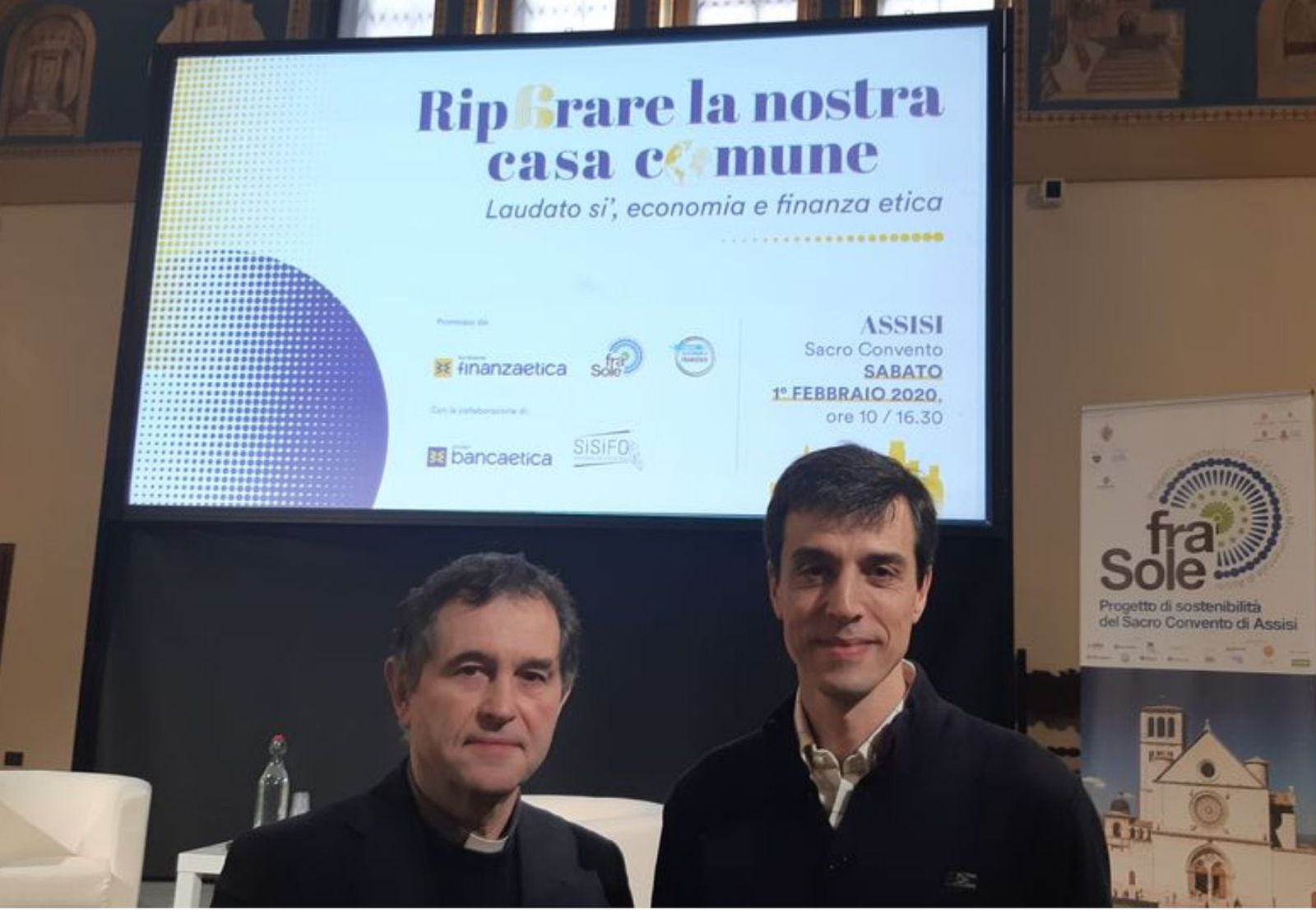 Joseba Segura y Patxi Álvarez de los Mozos, en Asís