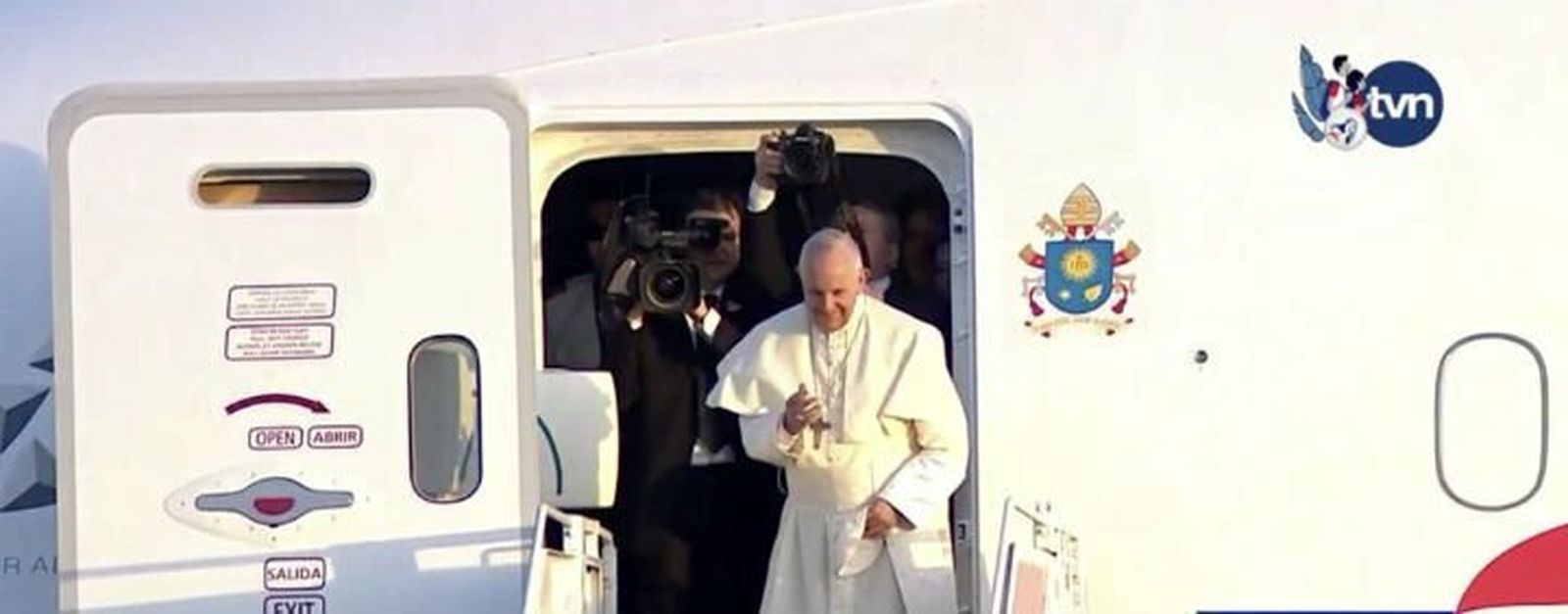 El Papa, en el avión