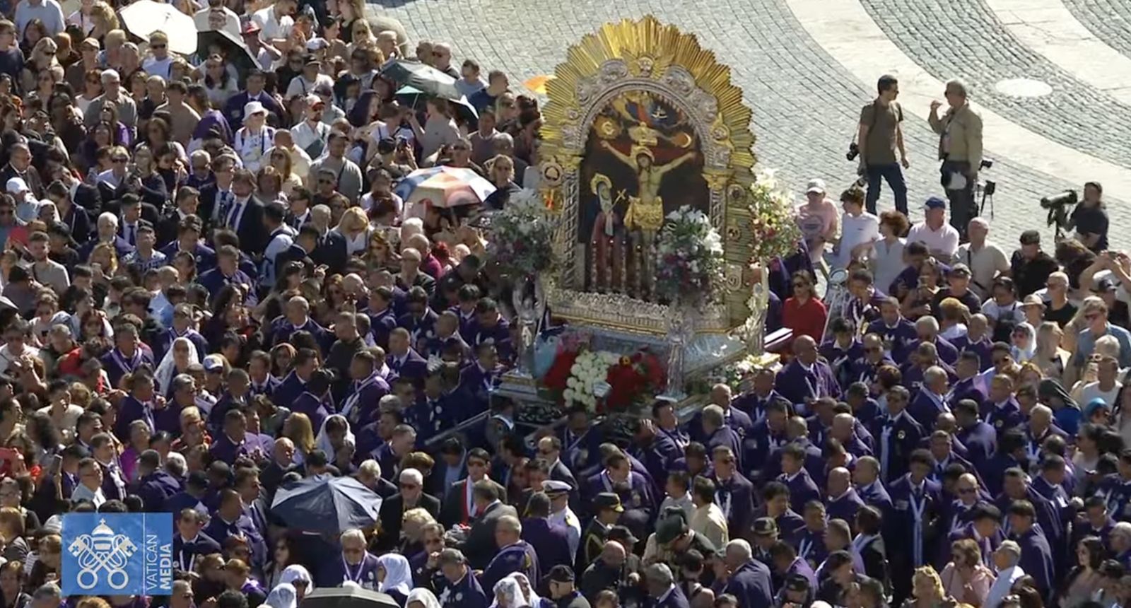 El Señor de los Milagros en Roma ante el Papa