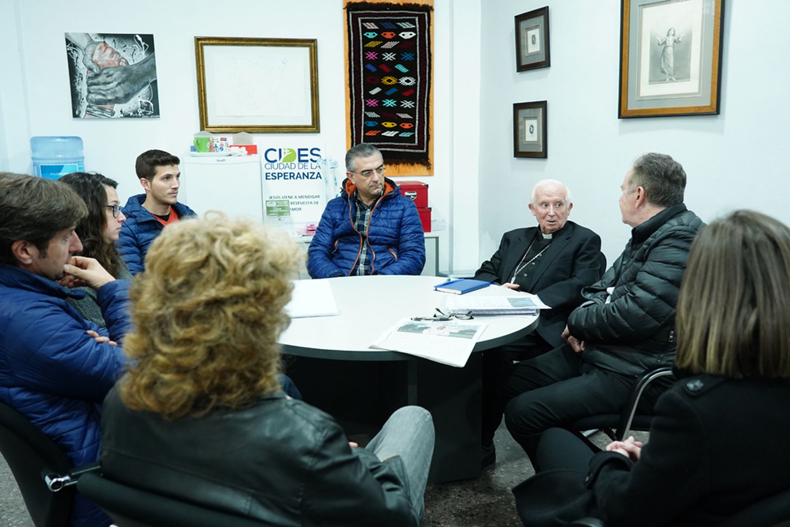 Cañizares con el equipo de Ciudad de la Esperanza