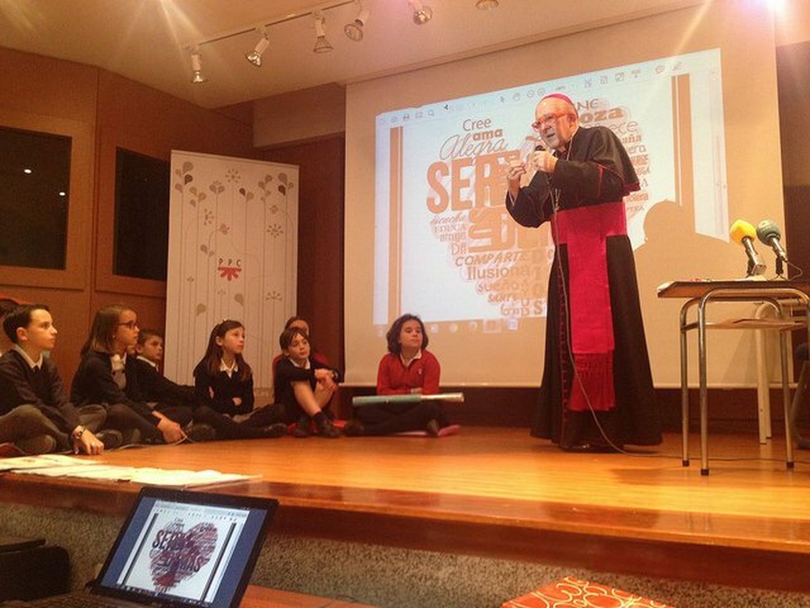 Osoro, con los escolares