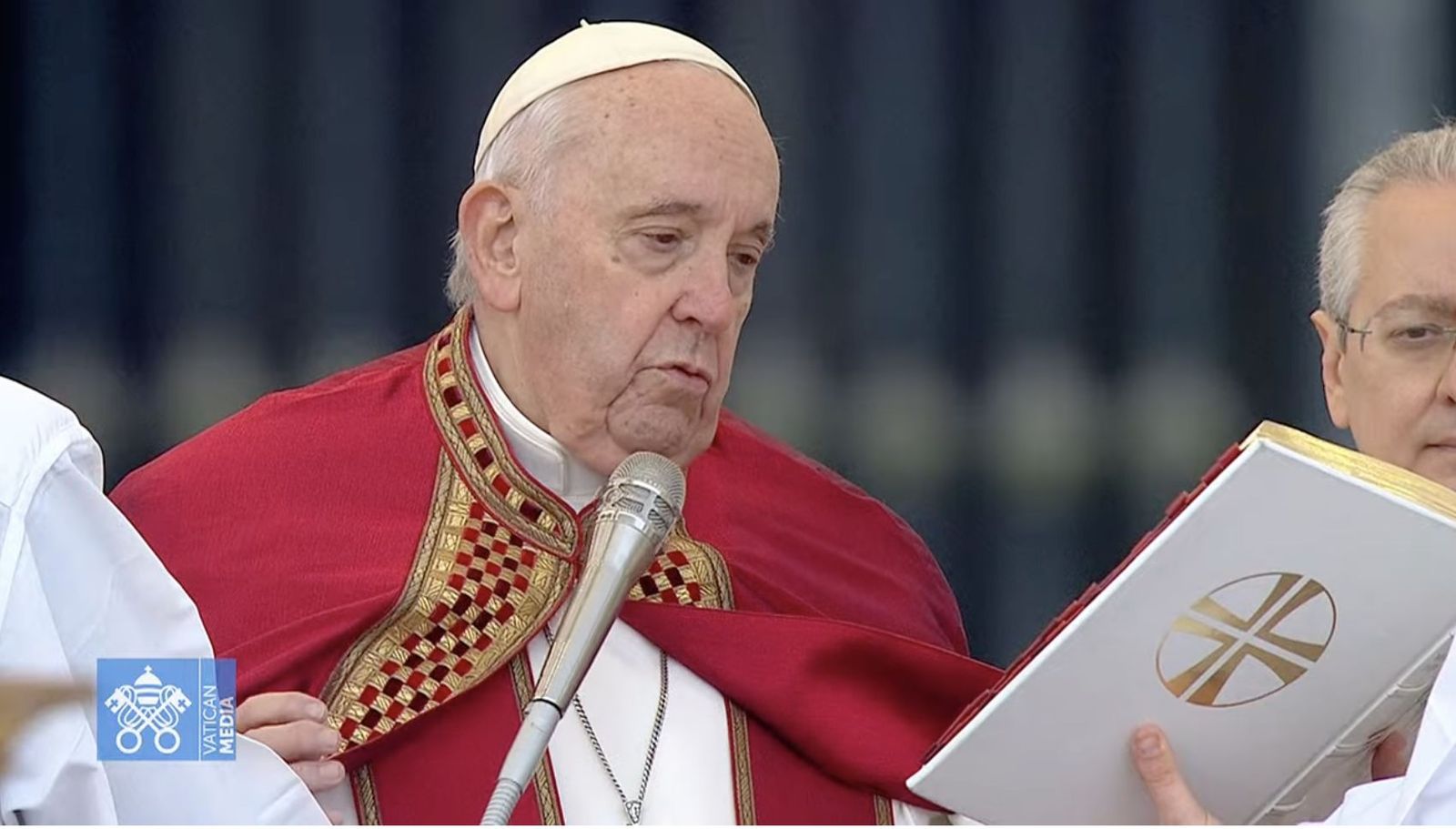 Francisco, durante la ceremonia